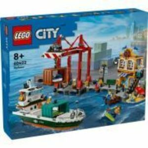 LEGO City. Port si nava de transport marfa 60422, 1226 piese imagine