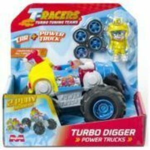 Set masinuta si figurina T-racers - Turbo Digger imagine