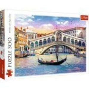 Puzzle 500 Panorama Gondola in Venetia, Trefl imagine