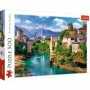 Puzzle Podul Vechi in Mostar, Bosnia si Herzegovina 500 piese imagine