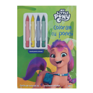 My Little Pony. Coloram cu poneii. Carte de colorat cu 4 creioane cerate imagine