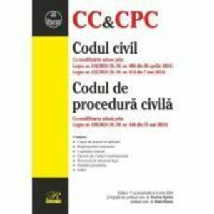 Codul civil. Codul de procedura civila. Editia a 11-a actualizata la 9 iunie 2024 - Evelina Oprina, Radu Rizoiu imagine