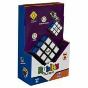 Set Cub Rubik 3×3 Clasic si Breloc Originale, Spin Master imagine