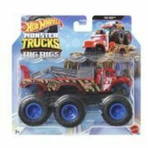 Masinuta metalica cu 6 roti Monster Truck Bone Shaker scara 1: 64, Hot Wheels imagine