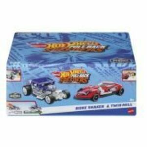 Set 2 masinute metalice pull back Bone Shaker si Twin Mill 1: 43, Hot Wheels imagine