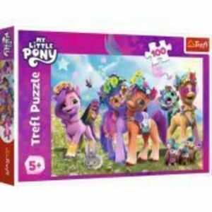 Puzzle 100 piese. My Little Pony Poneii amuzanti, Trefl imagine