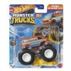 Masinuta Dodge Ram Van scara 1: 64, Hot Wheels Monster Truck imagine